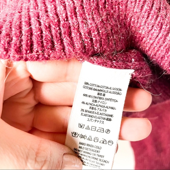NWT FREE PEOPLE Alpaca Complete Me Wine Sweater - Picture 6 of 7